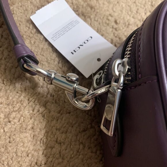 NWT Coach Puffy Linear Quilted Jes Crossbody Bag (Amethyst) - Picture 5 of 12